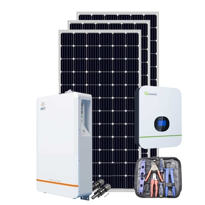 sistema eléctrico solar 230VAC del hogar híbrido 10kwh 13,4 kilogramos