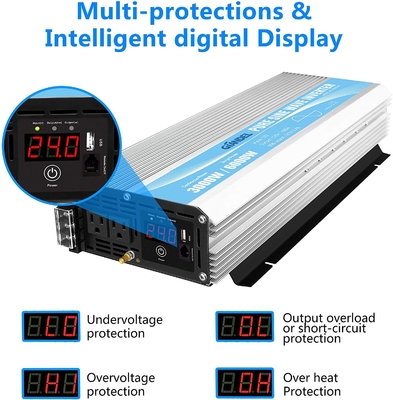 Inversor solar híbrido 3000W MSDS UN38.3 de la onda sinusoidal pura de DC24V