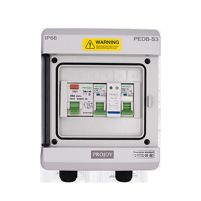 Sistema fotovoltaico solar IP66 230V de la caja de distribución de CA del ABS del policarbonato