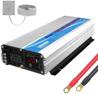 inversor de corriente puro DC12V de la onda sinusoidal 3000W a AC120V con teledirigido