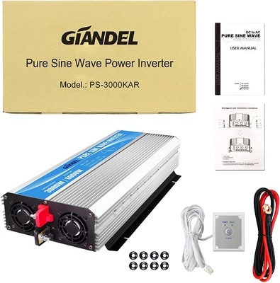 inversor de corriente puro DC12V de la onda sinusoidal 3000W a AC120V con teledirigido
