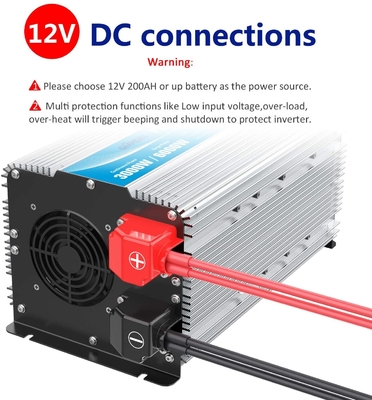 Exhibición pura del inversor 12V 24V LCD de la onda sinusoidal 3000 del vatio teledirigido