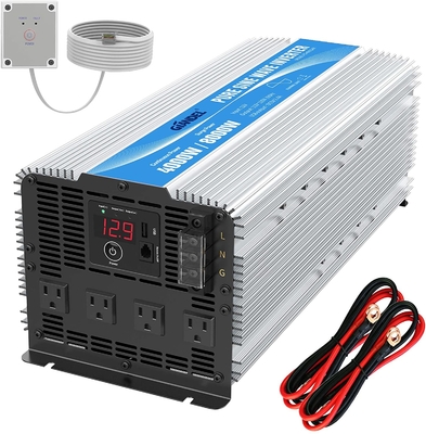 Inversor de corriente puro solar híbrido resistente de la onda sinusoidal del inversor LED 4000W de 12V 2.4A