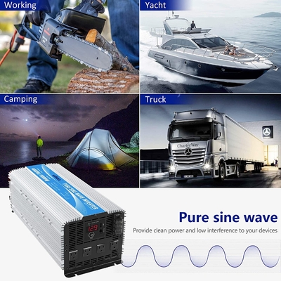 Inversor de corriente puro solar híbrido resistente de la onda sinusoidal del inversor LED 4000W de 12V 2.4A