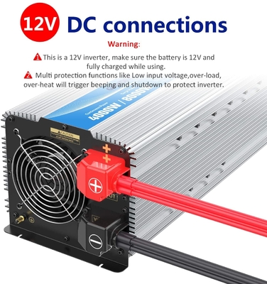 Inversor de corriente puro solar híbrido resistente de la onda sinusoidal del inversor LED 4000W de 12V 2.4A